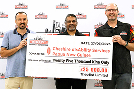 Theodist Ltd Reaffirms Ongoing Support with K25,000 Donation to Cheshire disAbility Services